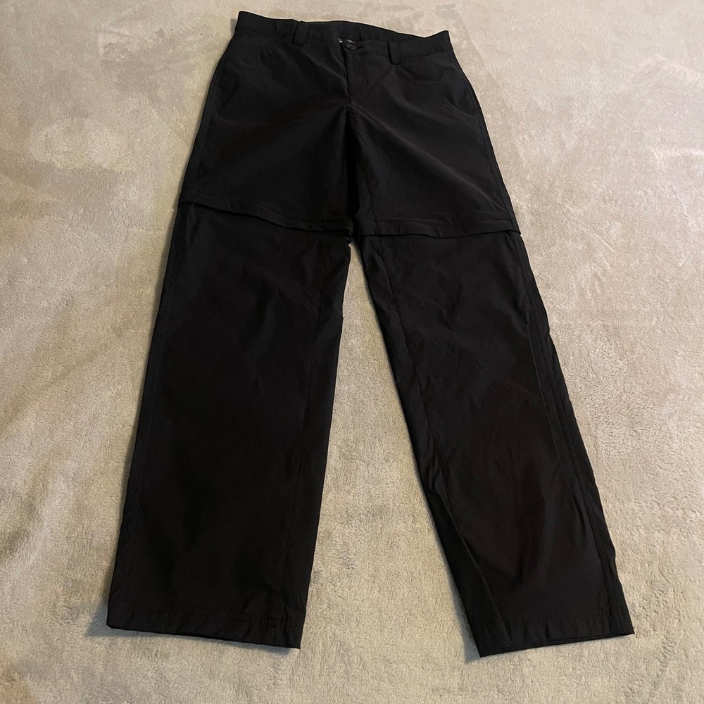 Eddie Bauer Women 4 Black Convertible Hiking Pants Nylon Outdoors Lightweight